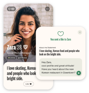 Example first message and like Muslim single profile